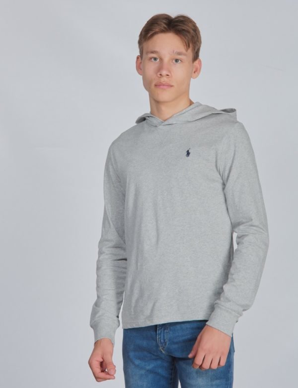 Ralph Lauren Ls Po Hood Tops T Shirt Huppari Harmaa