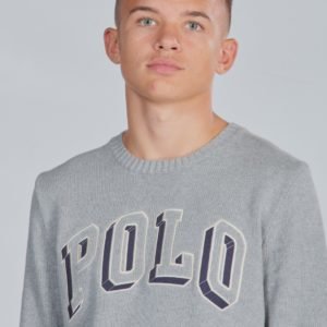 Ralph Lauren Ls Polo Cn Tops Sweater Neule Harmaa