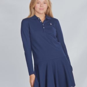 Ralph Lauren Ls Polo Dres Dresses Knit Mekko Sininen