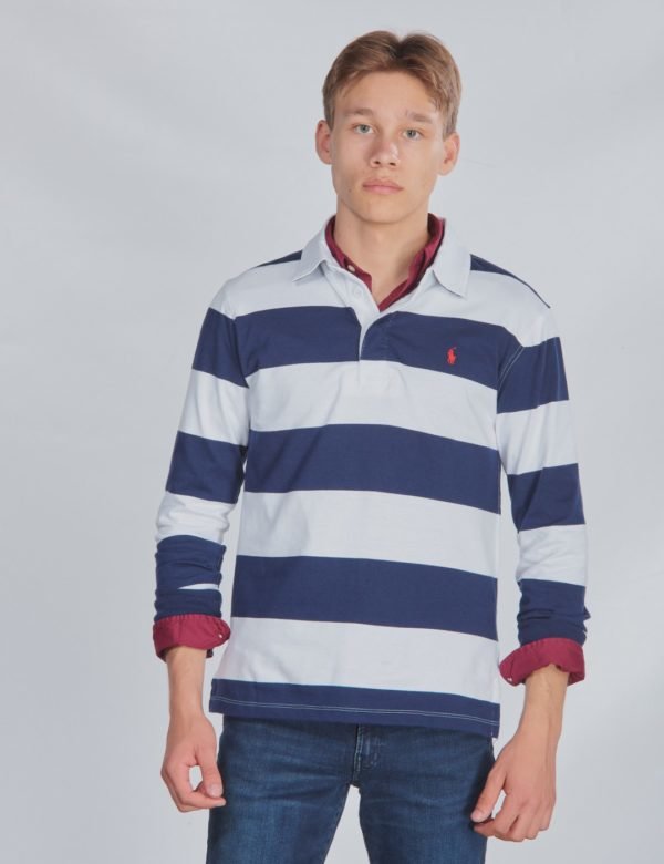 Ralph Lauren Ls Rugby Tops Knit Neule Sininen