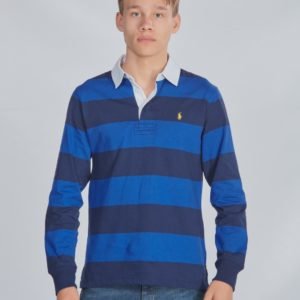 Ralph Lauren Ls Rugby Tops Knit Pikee Punainen