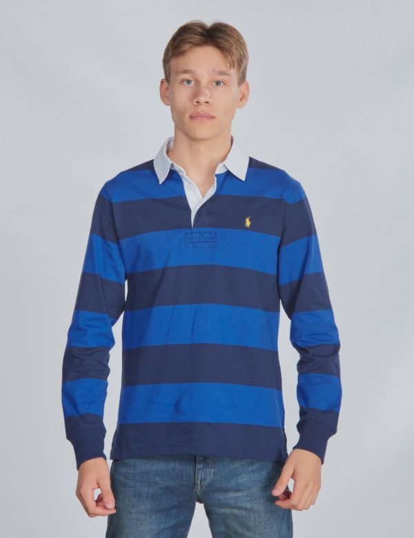 Ralph Lauren Ls Rugby Tops Knit Pikee Punainen