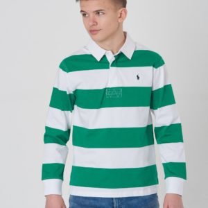 Ralph Lauren Ls Rugby Tops Knit Pikee Vihreä