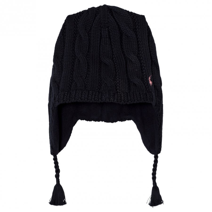 Ralph Lauren Navy Earflap Hat Pipo