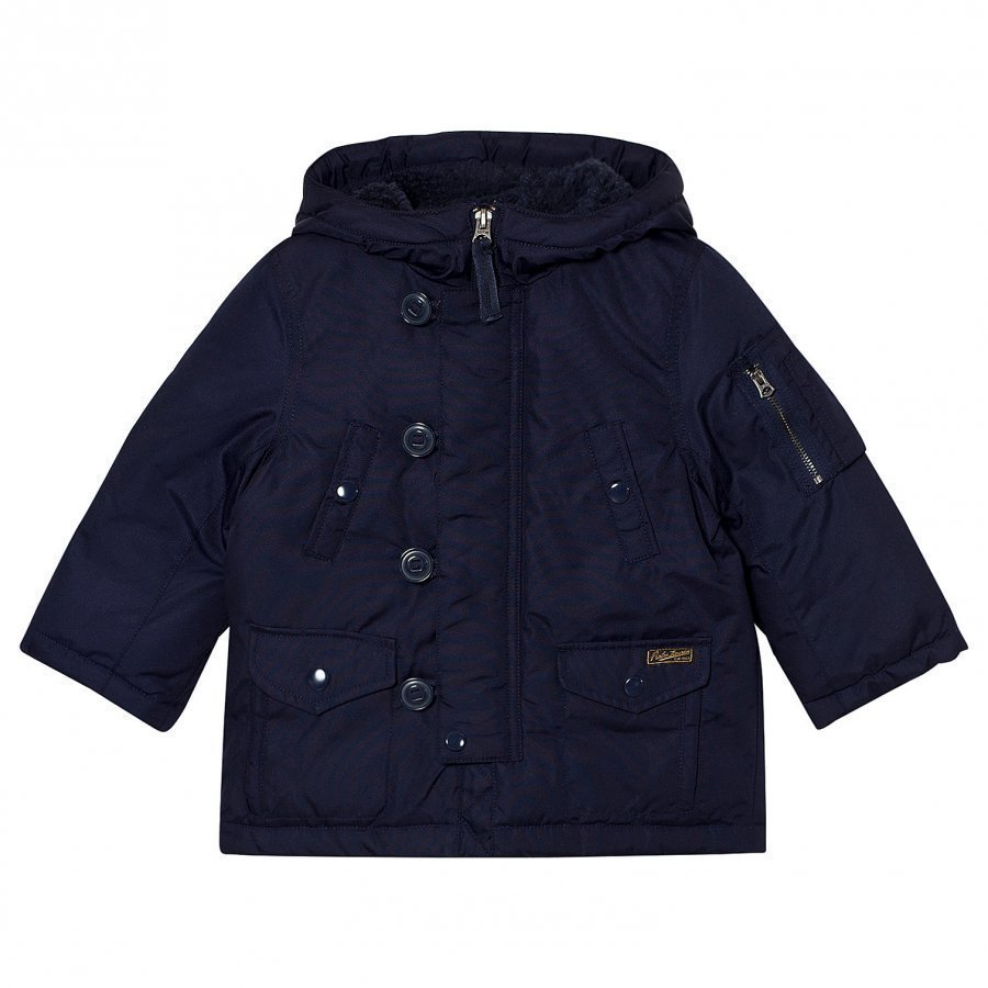 Ralph Lauren Navy Hooded Down Jacket Parkatakki