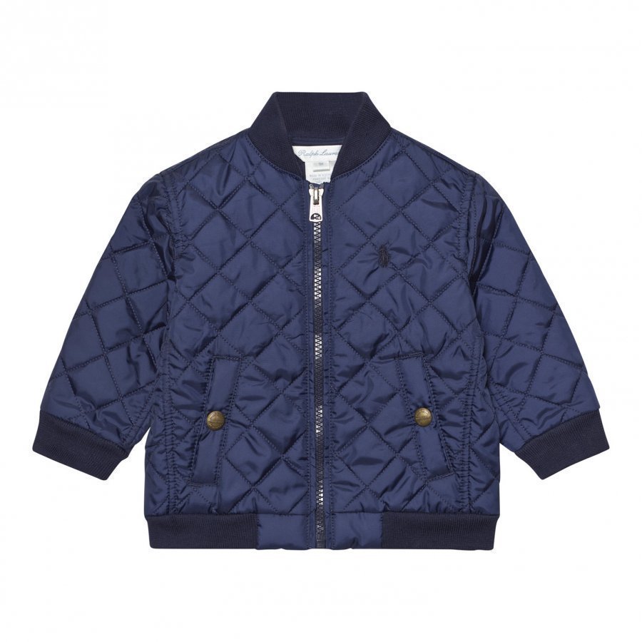 Ralph Lauren Navy Quilted Baseball Jacket Tikkitakki