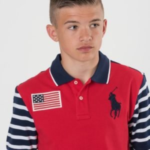 Ralph Lauren Pieced Polo Pikee Punainen