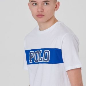 Ralph Lauren Pieced Tee Tops T Shirt T-Paita Valkoinen