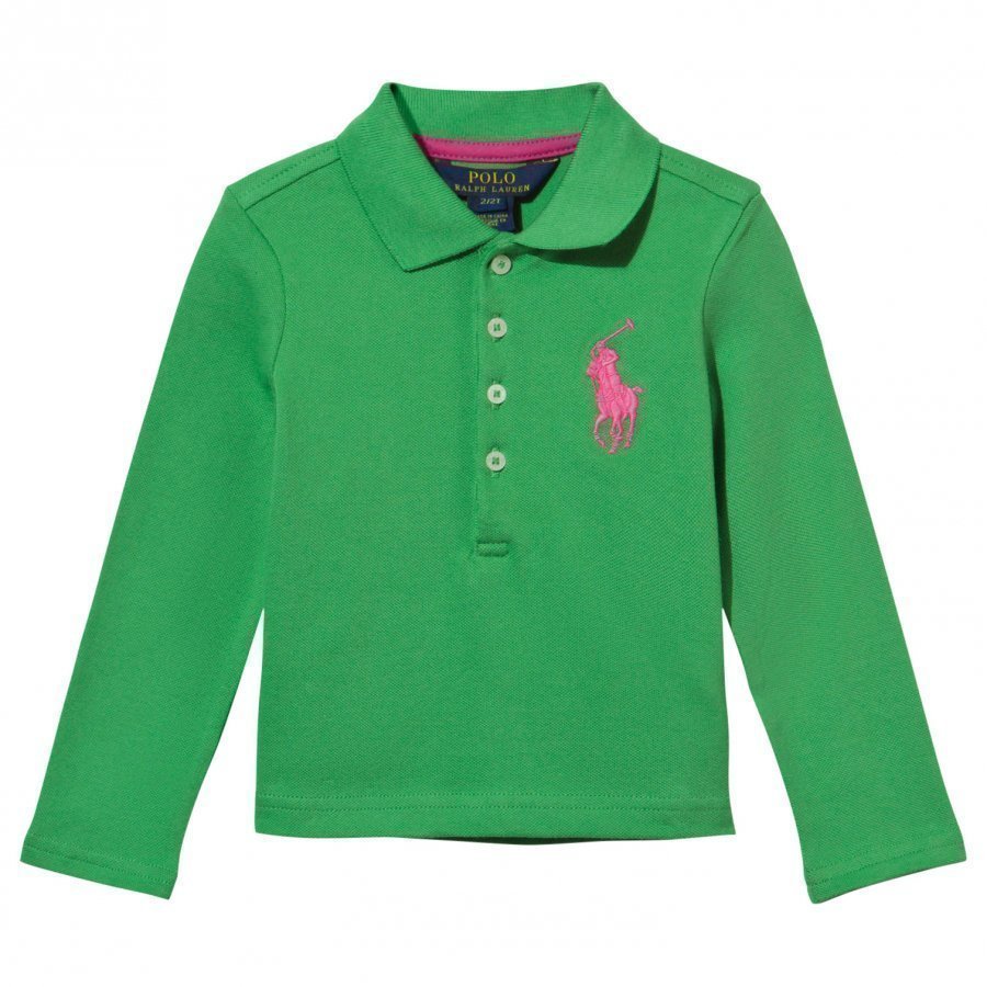 Ralph Lauren Pikähihainen Pikeepaita Lime Green Pikeepaita