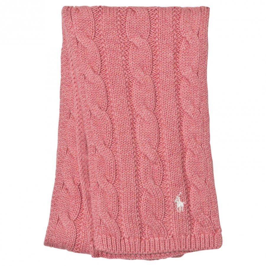 Ralph Lauren Pink Cable Knit Mini Scarf Villahuivi