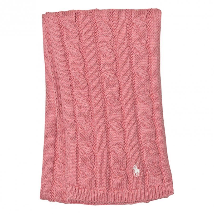 Ralph Lauren Pink Cable Knit Scarf Villahuivi