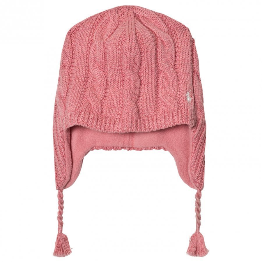 Ralph Lauren Pink Earflap Hat Pipo