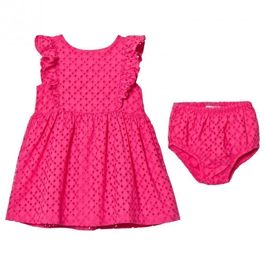 Ralph Lauren Pink Eyelet Dress Juhlamekko