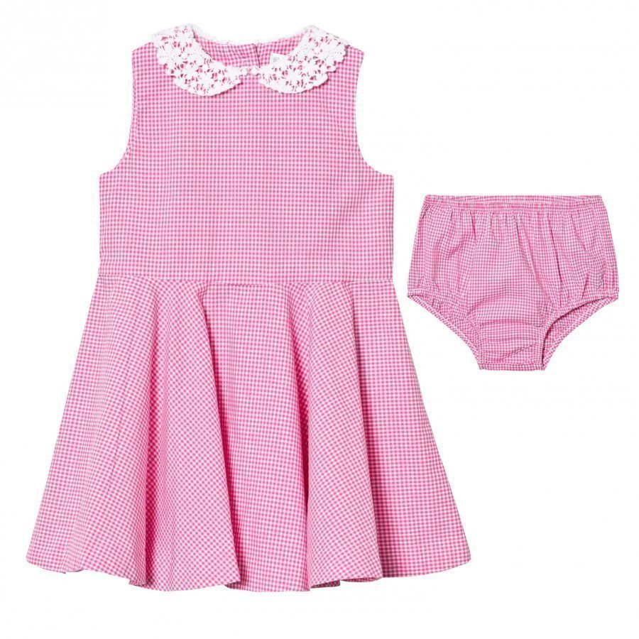 Ralph Lauren Pink Gingham Dress Bloomers Mekko