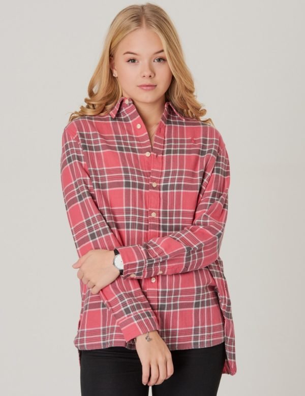 Ralph Lauren Plaid Tunic Kauluspaita Punainen