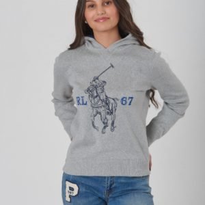 Ralph Lauren Po Hood Tops Sweater Huppari Harmaa