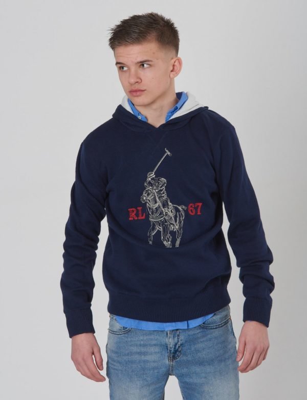 Ralph Lauren Po Hood Tops Sweater Huppari Sininen