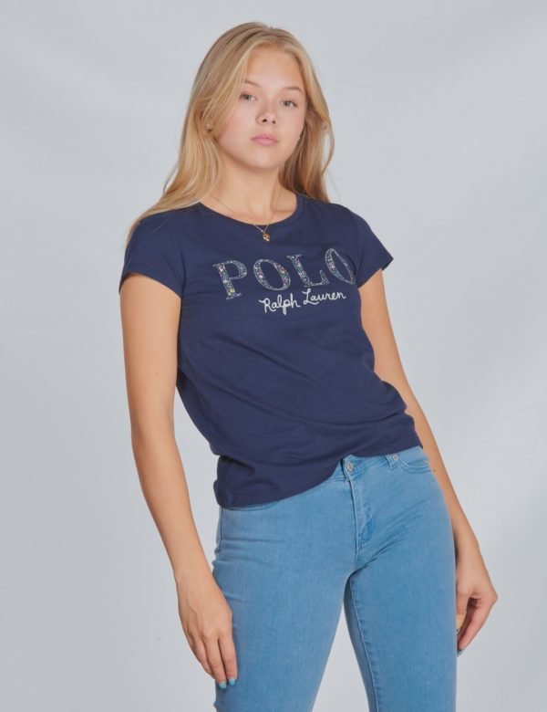 Ralph Lauren Polo Tee Tops Knit T-Paita Sininen