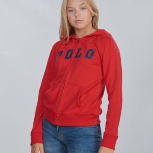 Ralph Lauren Polo Zip Up Tops Knit Huppari Punainen