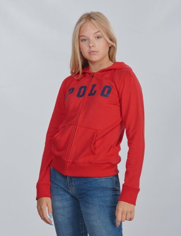 Ralph Lauren Polo Zip Up Tops Knit Huppari Punainen