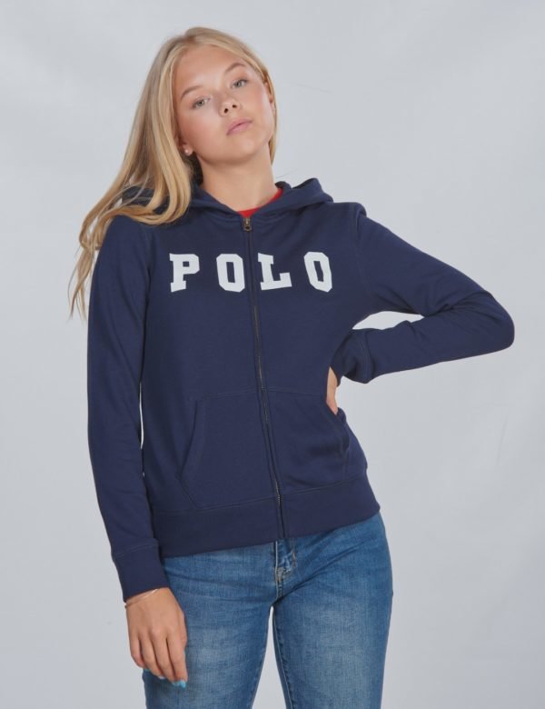 Ralph Lauren Polo Zip Up Tops Knit Huppari Sininen