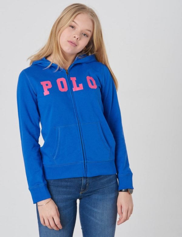 Ralph Lauren Polo Zip Up Tops Knit Huppari Sininen