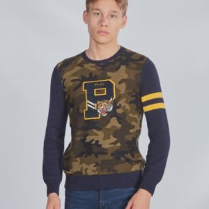 Ralph Lauren Prnt Camo Po Tops Sweater Neule Kirjava