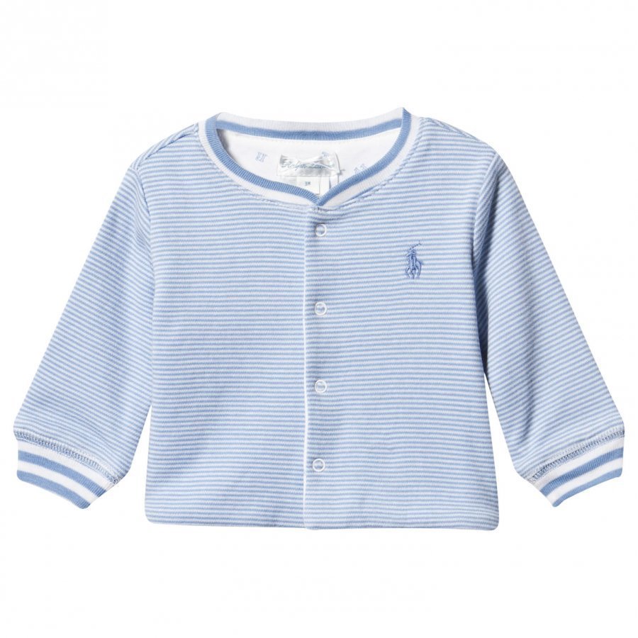 Ralph Lauren Reversible Cotton Cardigan Sconset Blue/White Neuletakki