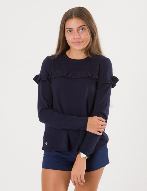 Ralph Lauren Ruffle Sweater Neule Sininen