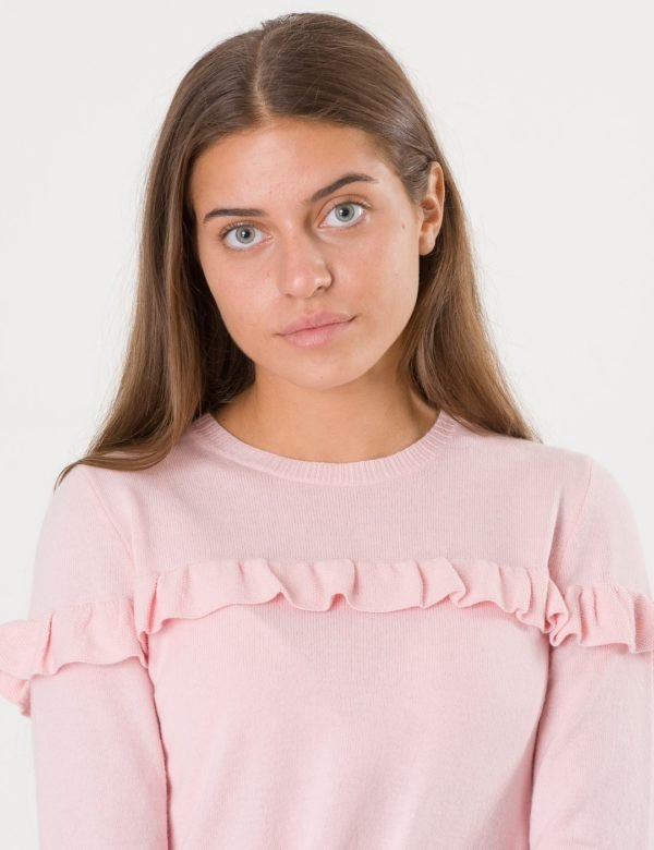 Ralph Lauren Ruffle Sweater Neule Vaaleanpunainen