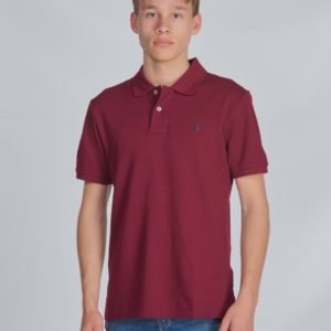 Ralph Lauren Slim Polo Tops Knit Pikee Punainen