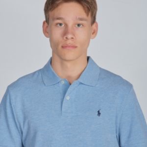 Ralph Lauren Slim Polo Tops Knit Pikee Sininen