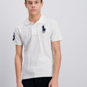 Ralph Lauren Slim Polo Tops Knit Pikee Valkoinen