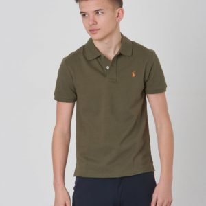 Ralph Lauren Slim Polo Tops Knit Pikee Vihreä