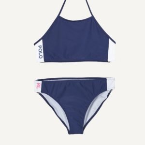 Ralph Lauren Solid Swimwear 2 Pc Swim Bikinit Sininen