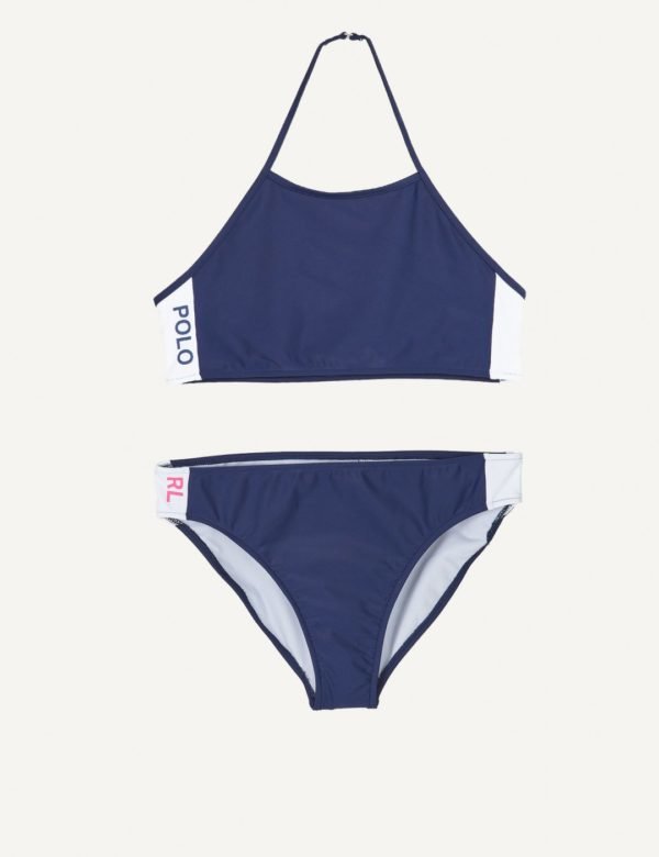 Ralph Lauren Solid Swimwear 2 Pc Swim Bikinit Sininen