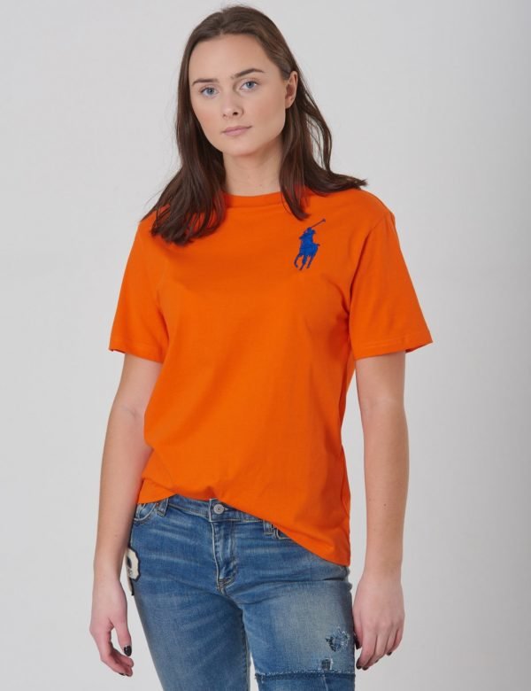 Ralph Lauren Ss Cn Tops T Shirt T-Paita Oranssi