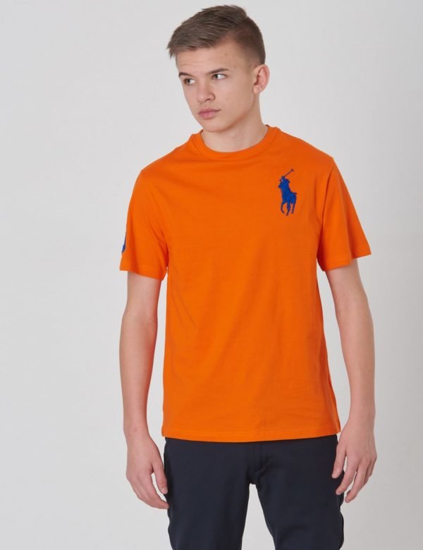Ralph Lauren Ss Cn Tops T Shirt T-Paita Oranssi