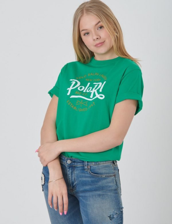 Ralph Lauren Ss Cn Tops T Shirt T-Paita Vihreä