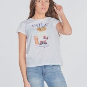 Ralph Lauren Ss Graphic T Tops T Shirt T-Paita Valkoinen