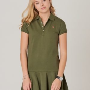 Ralph Lauren Ss Polo Dress Mekko Vihreä