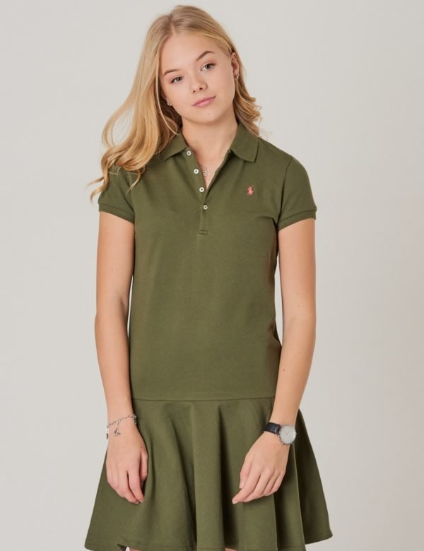 Ralph Lauren Ss Polo Dress Mekko Vihreä