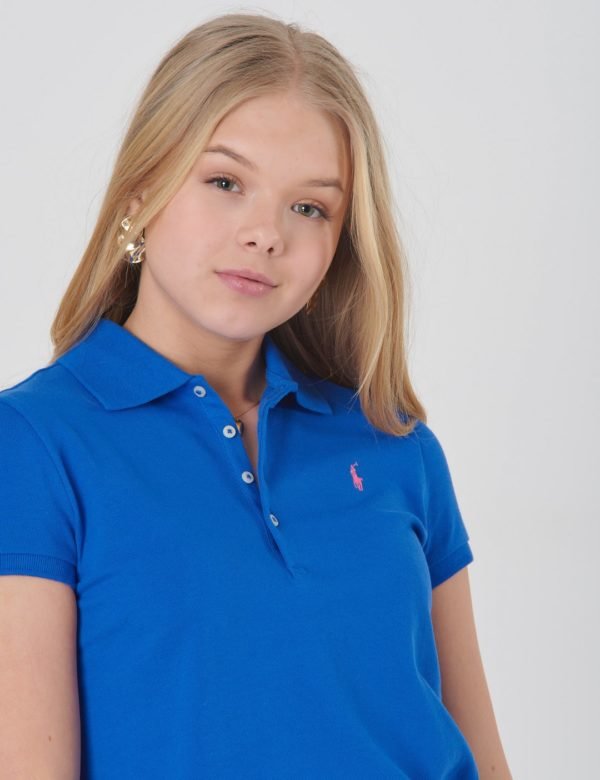 Ralph Lauren Ss Polo Shrt Tops Knit Pikee Sininen