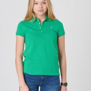 Ralph Lauren Ss Polo Shrt Tops Knit Pikee Vihreä