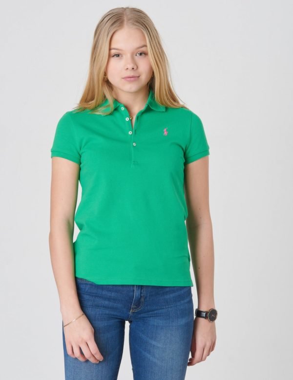 Ralph Lauren Ss Polo Shrt Tops Knit Pikee Vihreä