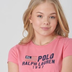 Ralph Lauren Ss Tee Tops Knit T-Paita Vaaleanpunainen
