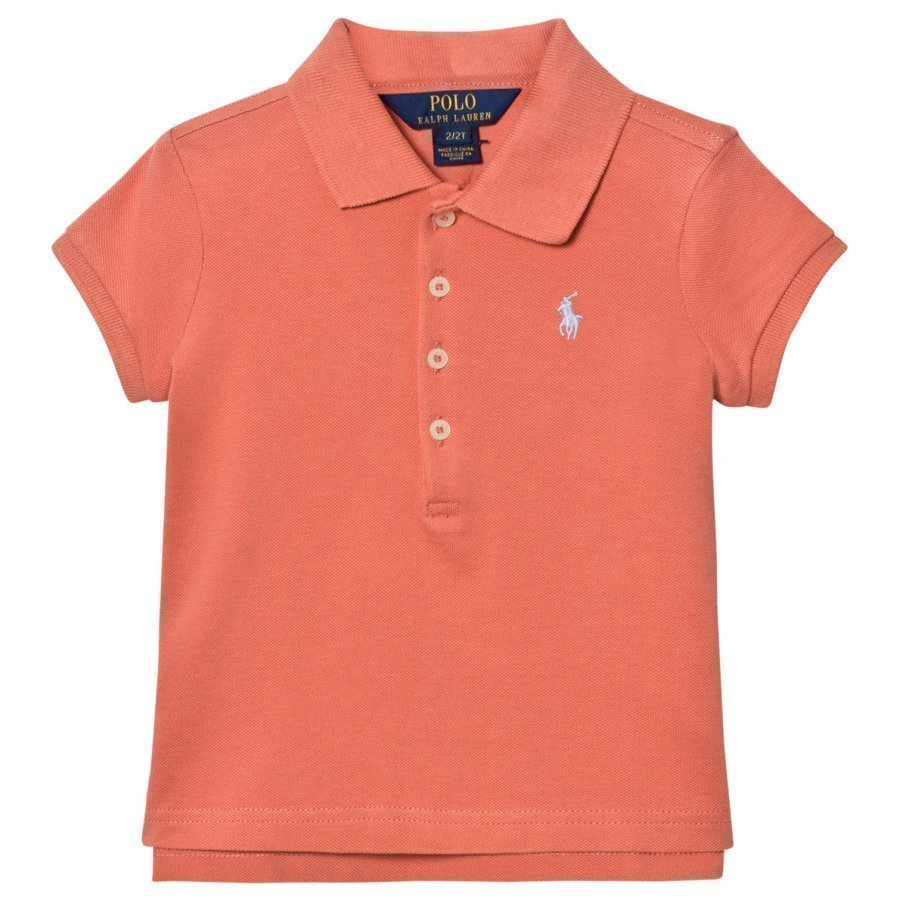 Ralph Lauren Stretch Mesh Short-Sleeve Polo Salmon Berry Pikeepaita