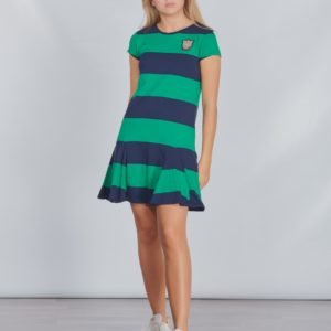 Ralph Lauren Stripe Dress Dresses Knit Mekko Vihreä