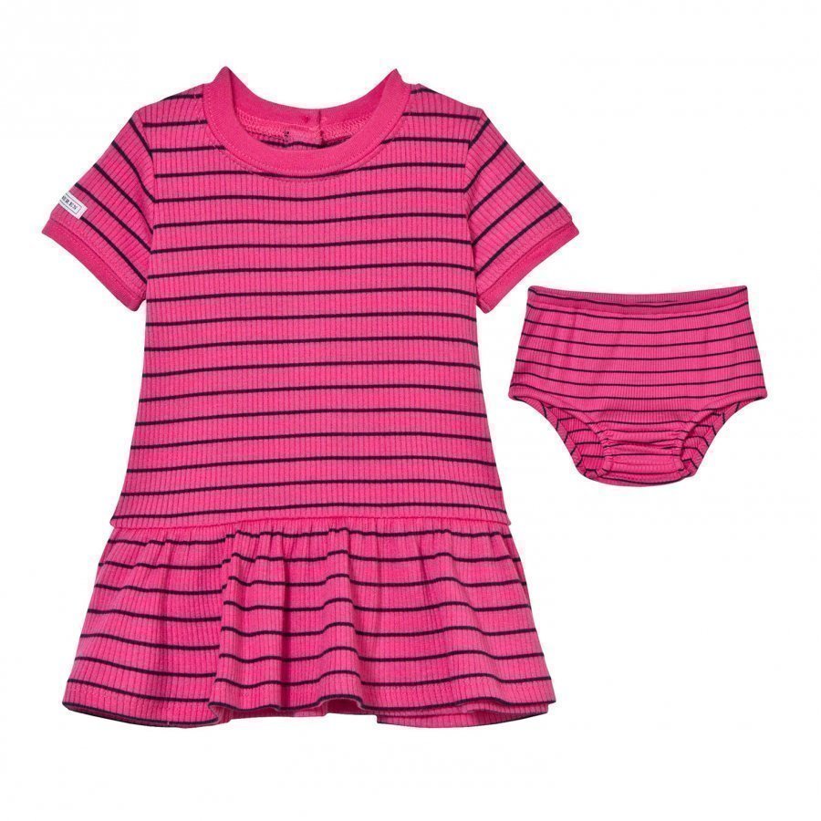 Ralph Lauren Striped Knit Dress & Bloomer Desert Pink/French Navy Mekko
