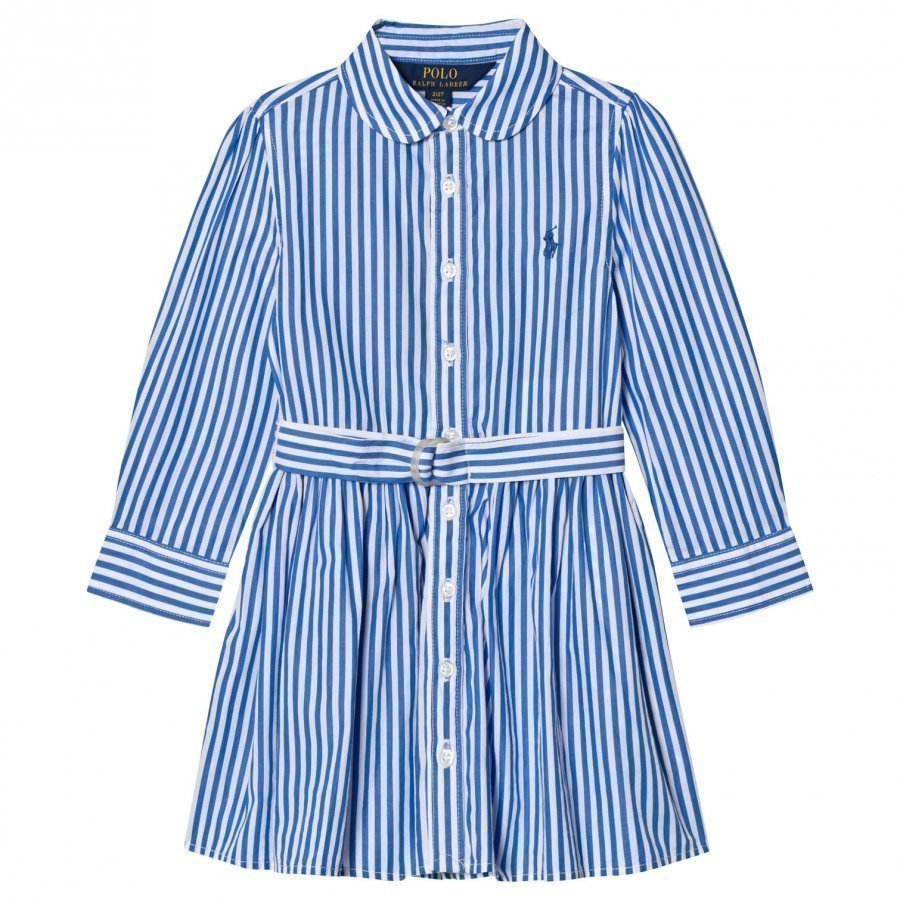 Ralph Lauren Striped Shirt Dress Blue/White Mekko